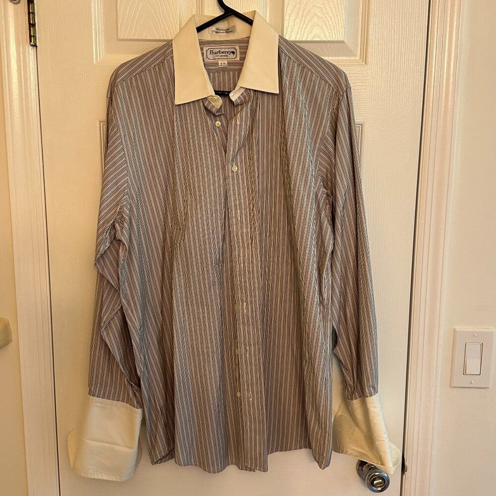 Burberry's Men's Dress Shirt with French Cuffs
